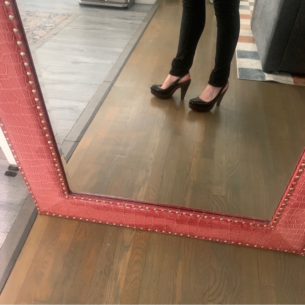 Proenza Schouler PS8034 Vogue Black Patent Leather Platform Sling Back Pumps Wow